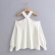 Women's Autumn Winter EU-US Ins Style Off-Shoulder Sexy Loose Pullover Knit Sweater