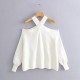 Women's Autumn Winter EU-US Ins Style Off-Shoulder Sexy Loose Pullover Knit Sweater