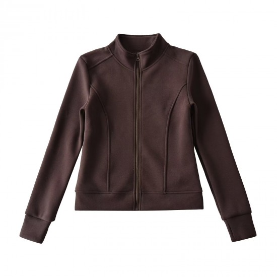 Women's EU-US Style Fleece Lined Hooded Jacket + Fleece Lined Casual Pants Set