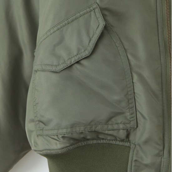 Women's Autumn Winter EU-US Style Lapel Pocket-Detail Padded Jacket