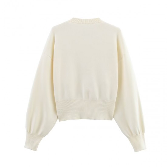 EU-US Fashion Button-Detail Knit Cardigan + High-Waist Mini Skirt Set for Women