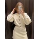 EU-US Fashion Button-Detail Knit Cardigan + High-Waist Mini Skirt Set for Women