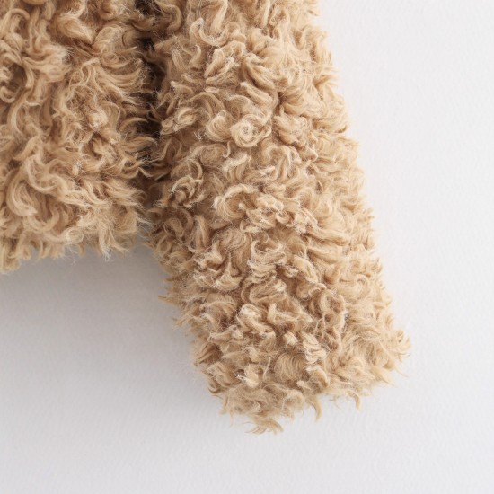 Women's Winter EU-US Style Lapel Long Sleeve Single-Breasted Faux Fur Coat