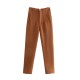 Women's Spring Autumn EU-US Style High-Waist Cropped Slim Casual Pants
