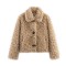 Women's Winter EU-US Style Lapel Long Sleeve Single-Breasted Faux Fur Coat