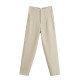 Women's Spring Autumn EU-US Style High-Waist Cropped Slim Casual Pants