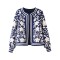 Women's New EU-US Street Style Crew Neck Printed Casual Lightweight Padded Jacket
