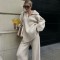 Women's New Autumn Slouchy Loose Big Lapel Knitwear + High-Waist Pants Set