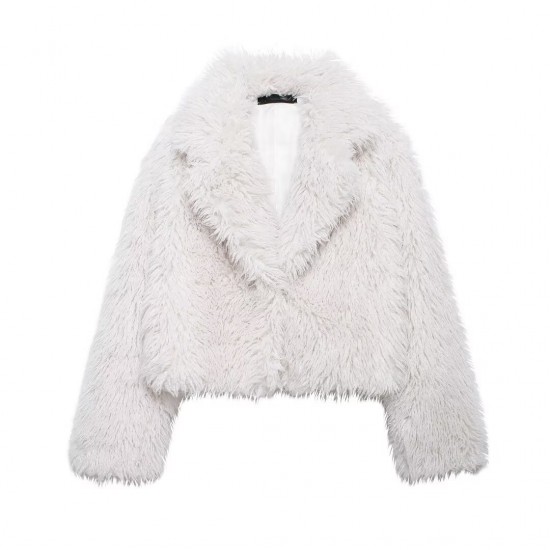 Women's New EU-US Winter Style Fashion Versatile Faux Fur Short Jacket