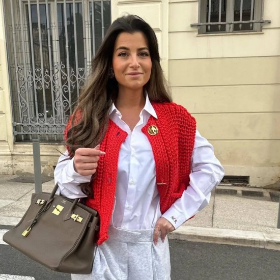 11-Color New Spring Autumn Women's EU-US Style Pocket Sleeveless Short Knit Cardigan Vest