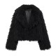 Women's New EU-US Winter Style Fashion Versatile Faux Fur Short Jacket