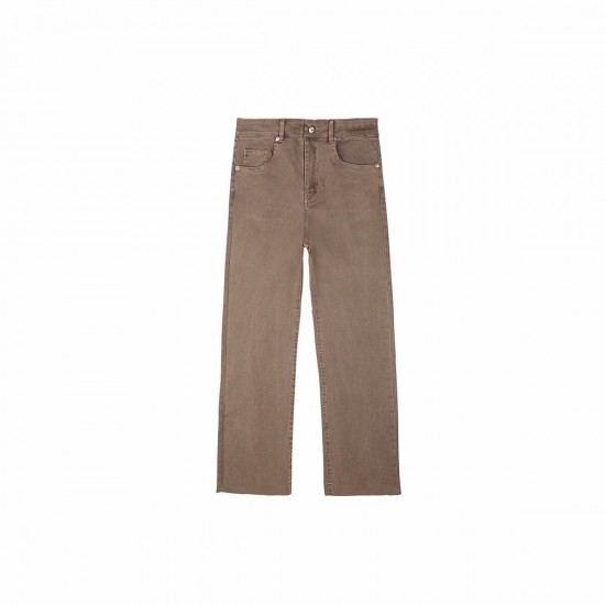 Women's Autumn EU-US Style Rivet-Detail Vintage Washed Flared Denim Pants