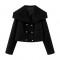 Women's Autumn EU-US Style Street Fashion Casual Wool Blend Jacket