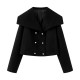 Women's Autumn EU-US Style Street Fashion Casual Wool Blend Jacket