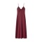 Women's 2026 Spring EU-US Style Satin Texture Backless Solid Color Slip Dress