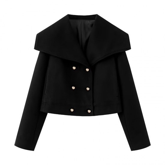 Women's Autumn EU-US Style Street Fashion Casual Wool Blend Jacket