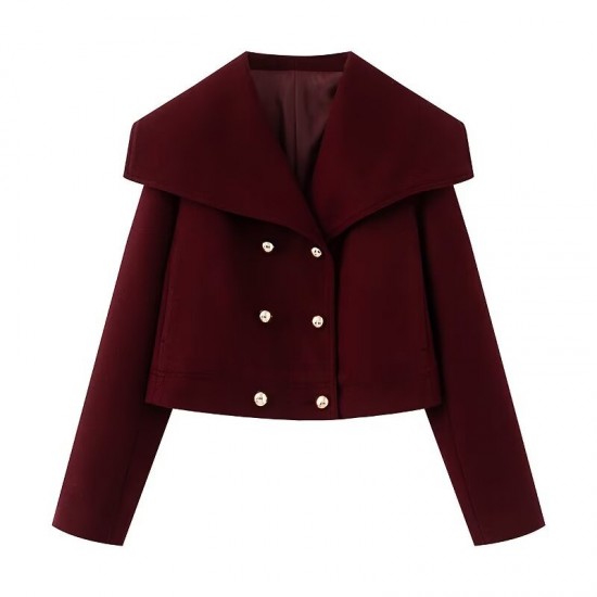 Women's Autumn EU-US Style Street Fashion Casual Wool Blend Jacket