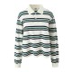 New Spring Autumn EU-US Fashion Retro Two-Tone Polo Collar Long Sleeve T-Shirt