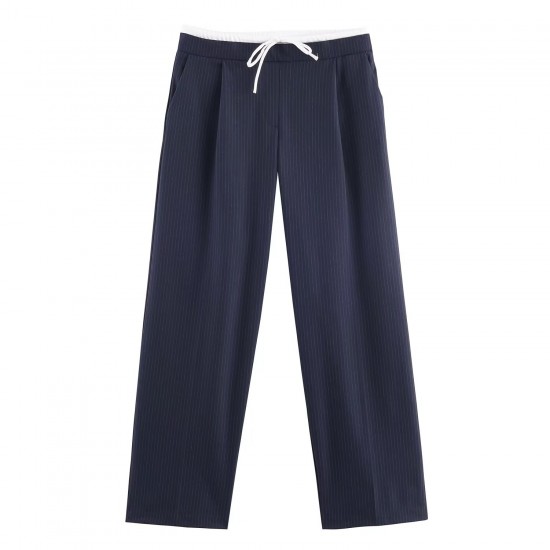 9-Color Women's New Autumn Fashion Versatile Double-Waist Wide-Leg Pants