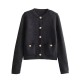 Women's New Spring Autumn Button-Detail Knit Cardigan - Chanel-Style Sweater