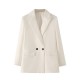 25-Color Women's EU-US Style Spring Autumn Light Gray Slim-Fit Patchwork Blazer