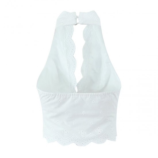 New Winter EU-US Fashion Lace Halter Crop Vest + Mini Skirt Set