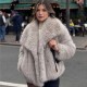 Women's Winter EU-US Fashion Elegant Celebrity Style Faux Fur Coat