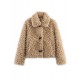 Women's Winter EU-US Style Lapel Long Sleeve Single-Breasted Faux Fur Coat