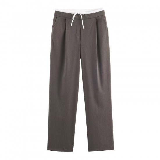 9-Color Women's New Autumn Fashion Versatile Double-Waist Wide-Leg Pants