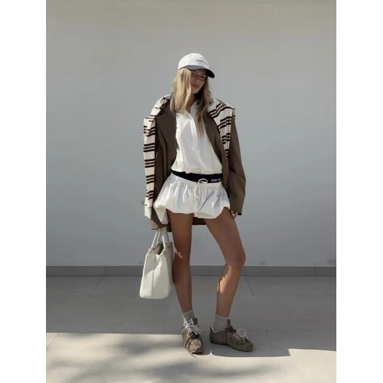 New Spring Autumn EU-US Fashion Retro Two-Tone Polo Collar Long Sleeve T-Shirt