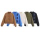 Women's Winter EU-US Style Stand Collar Single-Breasted Long Sleeve Embroidered Padded Coat