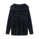 Women's Autumn EU-US Style Off-Shoulder Loose Casual Pullover Knit Sweater