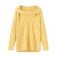 Women's Autumn EU-US Style Off-Shoulder Loose Casual Pullover Knit Sweater