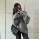 Women's Autumn EU-US Style Off-Shoulder Loose Casual Pullover Knit Sweater