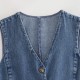 Y2K New Summer EU-US Style Women's Denim Vest Top