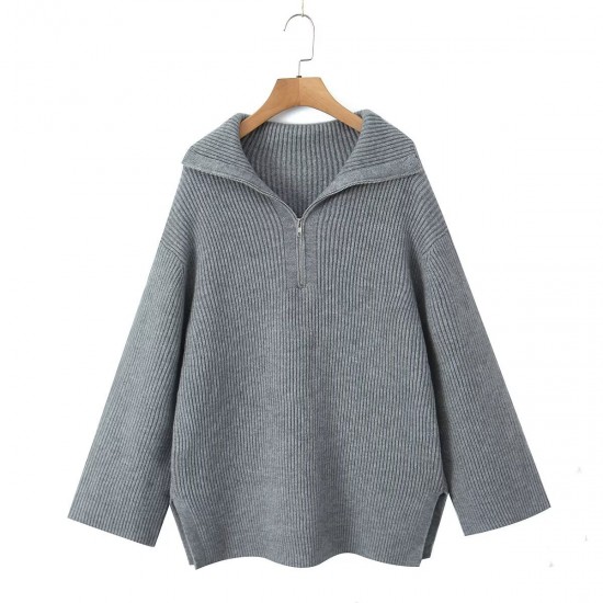 Women's New Autumn Slouchy Loose Big Lapel Knitwear + High-Waist Pants Set