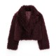 Women's New EU-US Winter Style Fashion Versatile Faux Fur Short Jacket