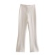 Y2K New Women's EU-US Style Flap-Detail Corset Vest + Split-Hem Straight Pants