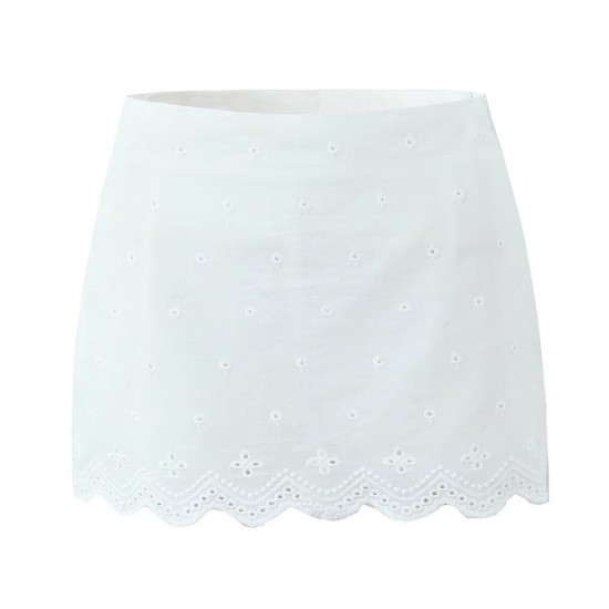 New Winter EU-US Fashion Lace Halter Crop Vest + Mini Skirt Set