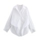 Women's Autumn EU-US Style Waist Cinched Long Sleeve Lapel Blouse