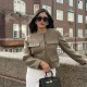 New Autumn Winter Women's Chanel-Style Fashion Button-Detail Short Blazer