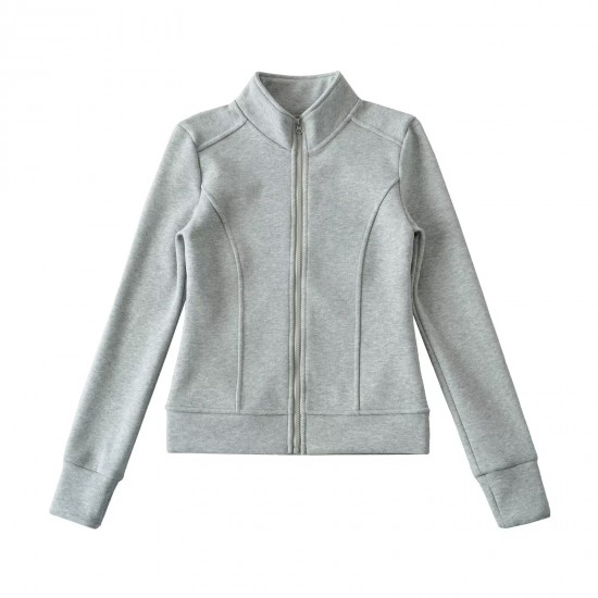 Women's EU-US Style Fleece Lined Hooded Jacket + Fleece Lined Casual Pants Set