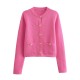 Women's New Spring Autumn Button-Detail Knit Cardigan - Chanel-Style Sweater