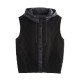 New Winter Women's EU-US Retro Cable Knit Quilted Patchwork Hooded Cardigan Vest