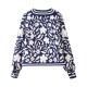 Women's New EU-US Street Style Crew Neck Printed Casual Lightweight Padded Jacket