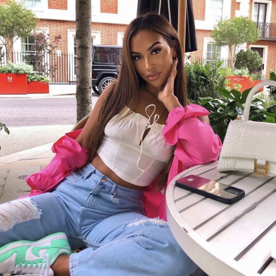 Women's New Summer EU-US Style Loose Cotton Pocket-Detail Long Sleeve Shirt