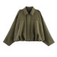 9-Color EU-US Style Spring Autumn Casual Suede Texture Lapel Pilot Jacket for Women