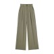 New Spring Autumn Women's Front Pleated High-Waist Casual Pants