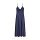 Women's 2026 Spring EU-US Style Satin Texture Backless Solid Color Slip Dress