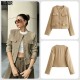 New Autumn Winter Women's Chanel-Style Fashion Button-Detail Short Blazer
